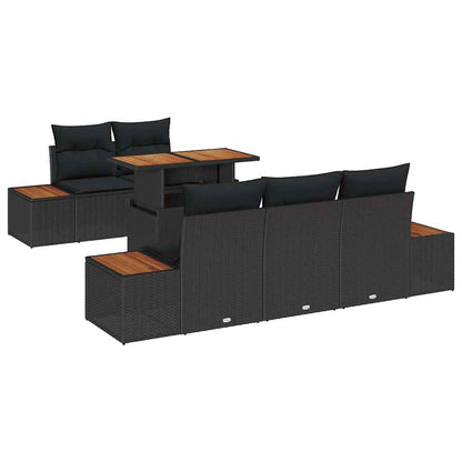 Garten Essgruppe Manuell 6 pcs Schwarz, Braun 100 x 55 x 73 cm