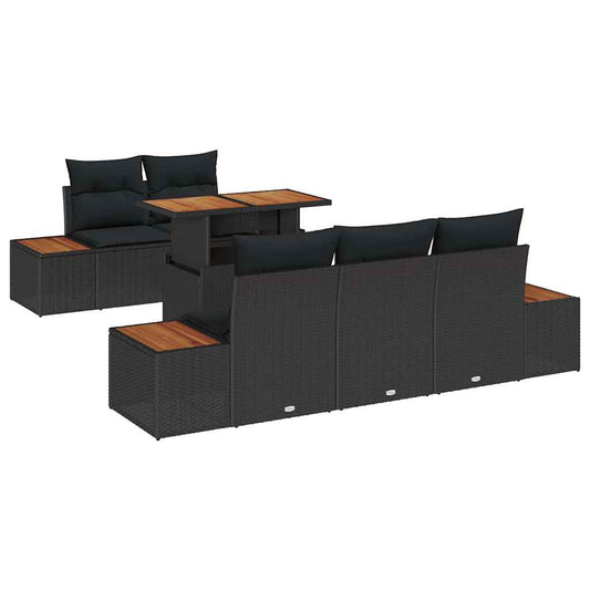Garten Essgruppe Manuell 6 pcs Schwarz, Braun 100 x 55 x 73 cm
