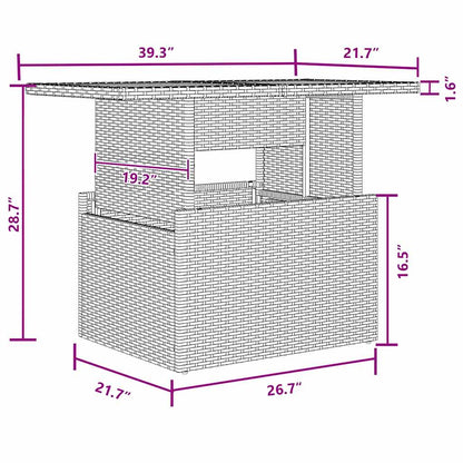 Garten Essgruppe Manuell 6 pcs Schwarz, Braun 100 x 55 x 73 cm