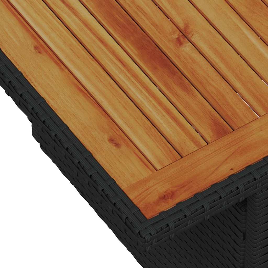 Garten Essgruppe 7 pcs Schwarz, Beige 100 x 55 x 73 cm