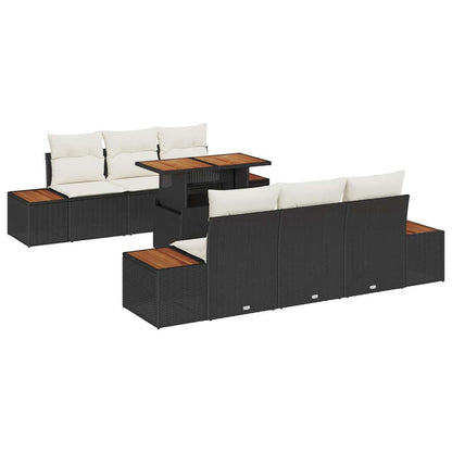 Garten Essgruppe 7 pcs Schwarz, Beige 100 x 55 x 73 cm