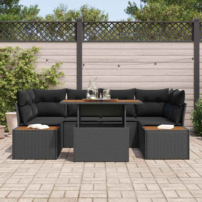 Garten Essgruppe 7 pcs Schwarz, Braun 100 x 55 x 73 cm