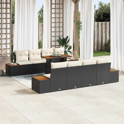 Garten Essgruppe Manuell 9 pcs Schwarz, Beige 100 x 55 x 73 cm