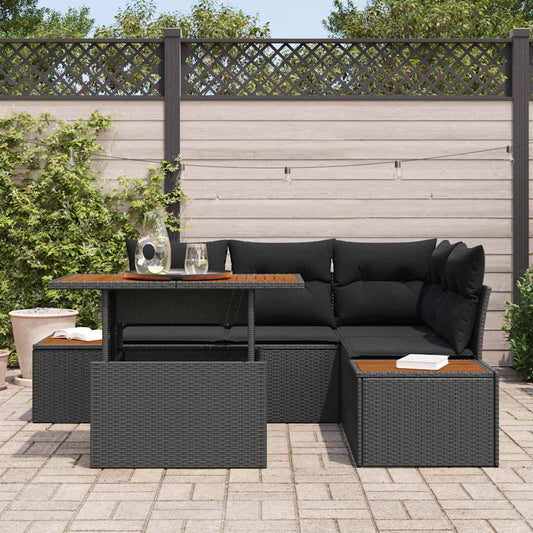 Garten Essgruppe 5 pcs Schwarz, Braun 100 x 55 x 73 cm