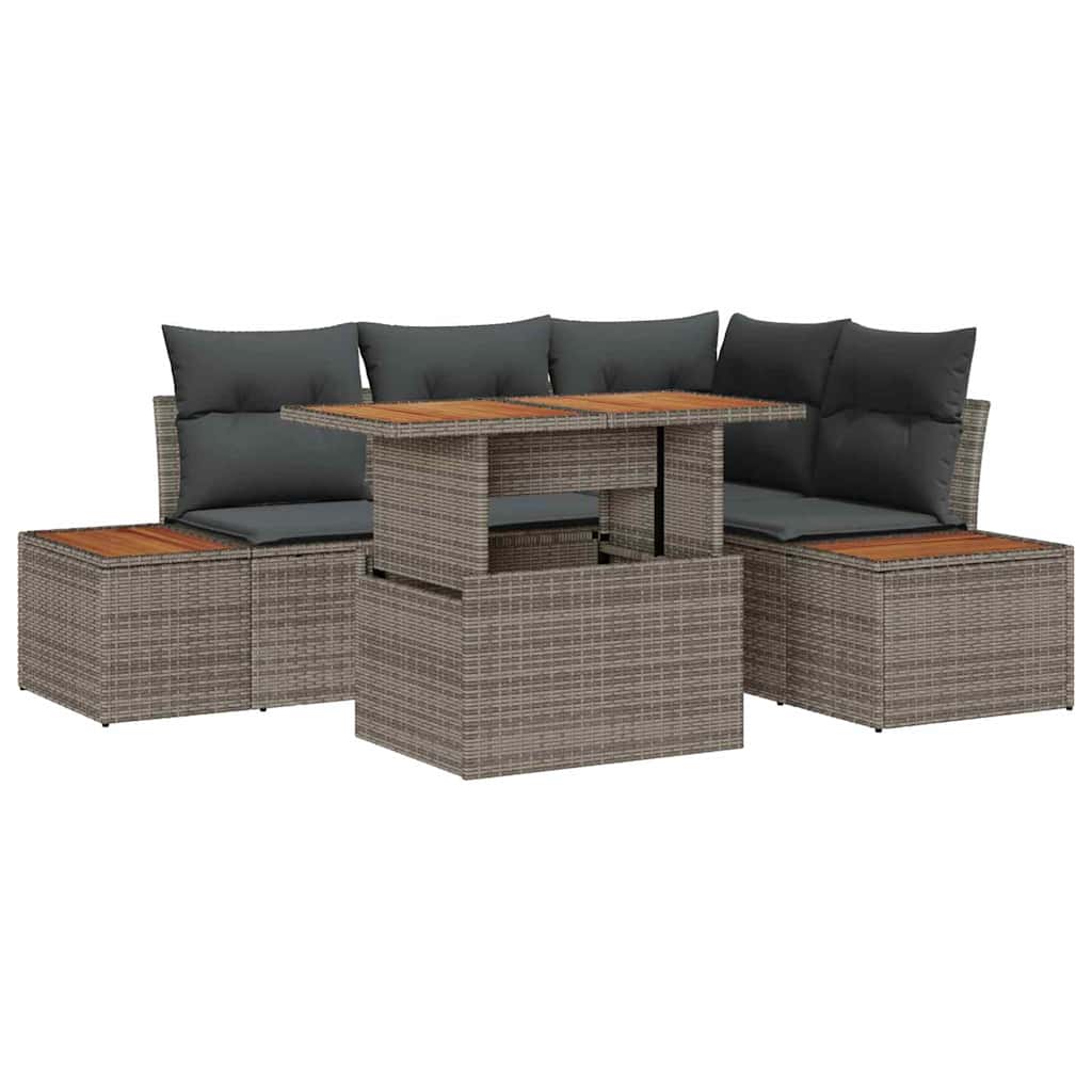 Garten Essgruppe mit Kissen 5 pcs Grau, Braun 100 x 55 x 73 cm