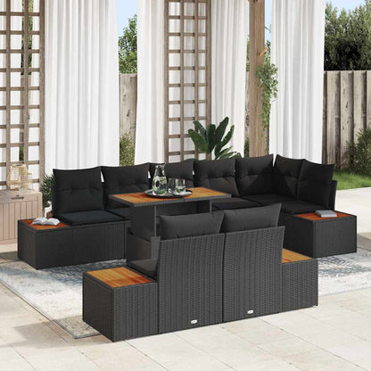Garten Essgruppe Manuell 9 pcs Schwarz, Braun 100 x 55 x 73 cm