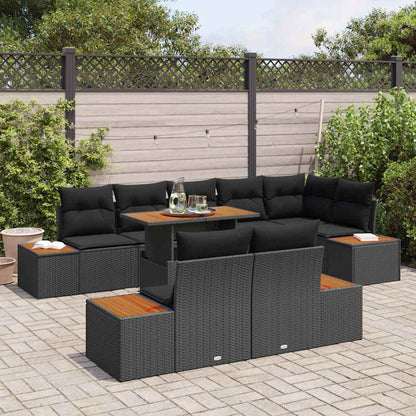 Garten Essgruppe Manuell 9 pcs Schwarz, Braun 100 x 55 x 73 cm