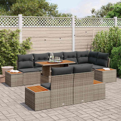 Garten Essgruppe mit Kissen 9 pcs Grau, Braun 100 x 55 x 73 cm