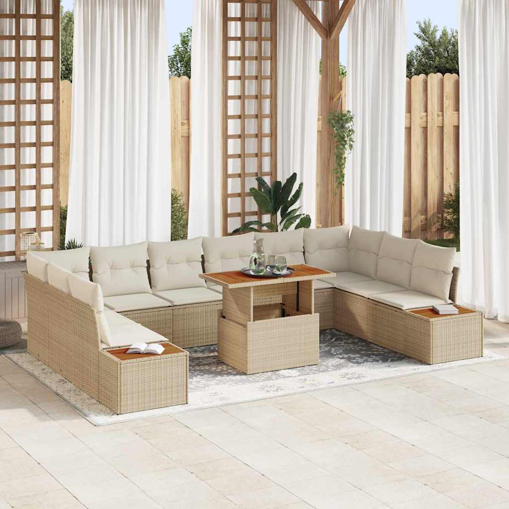 Garten Essgruppe 11 pcs Beige, Creme 100 x 55 x 73 cm