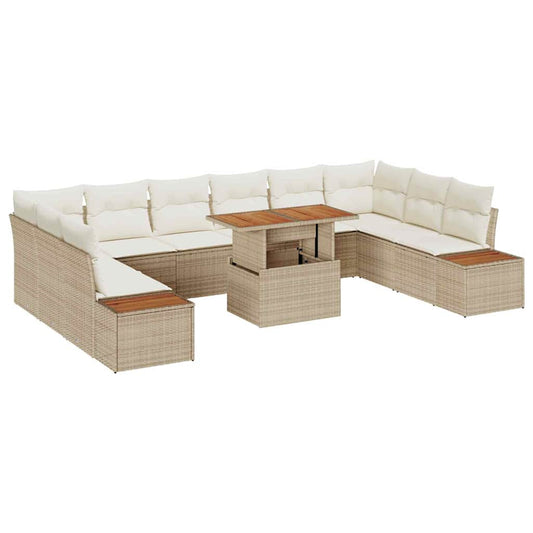 Garten Essgruppe 11 pcs Beige, Creme 100 x 55 x 73 cm