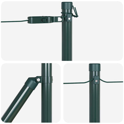 Zaunpfosten 26 pcs Grün 3.2 x 3.2 x 80 cm Stahl
