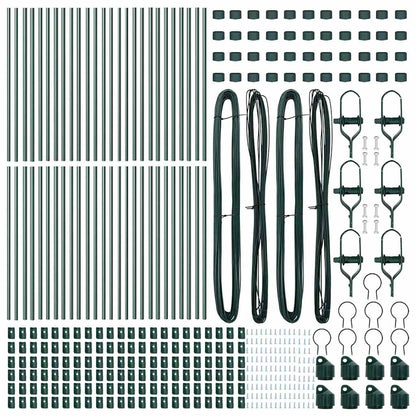 Zaunpfosten 52 pcs Grün 3.2 x 3.2 x 80 cm Stahl