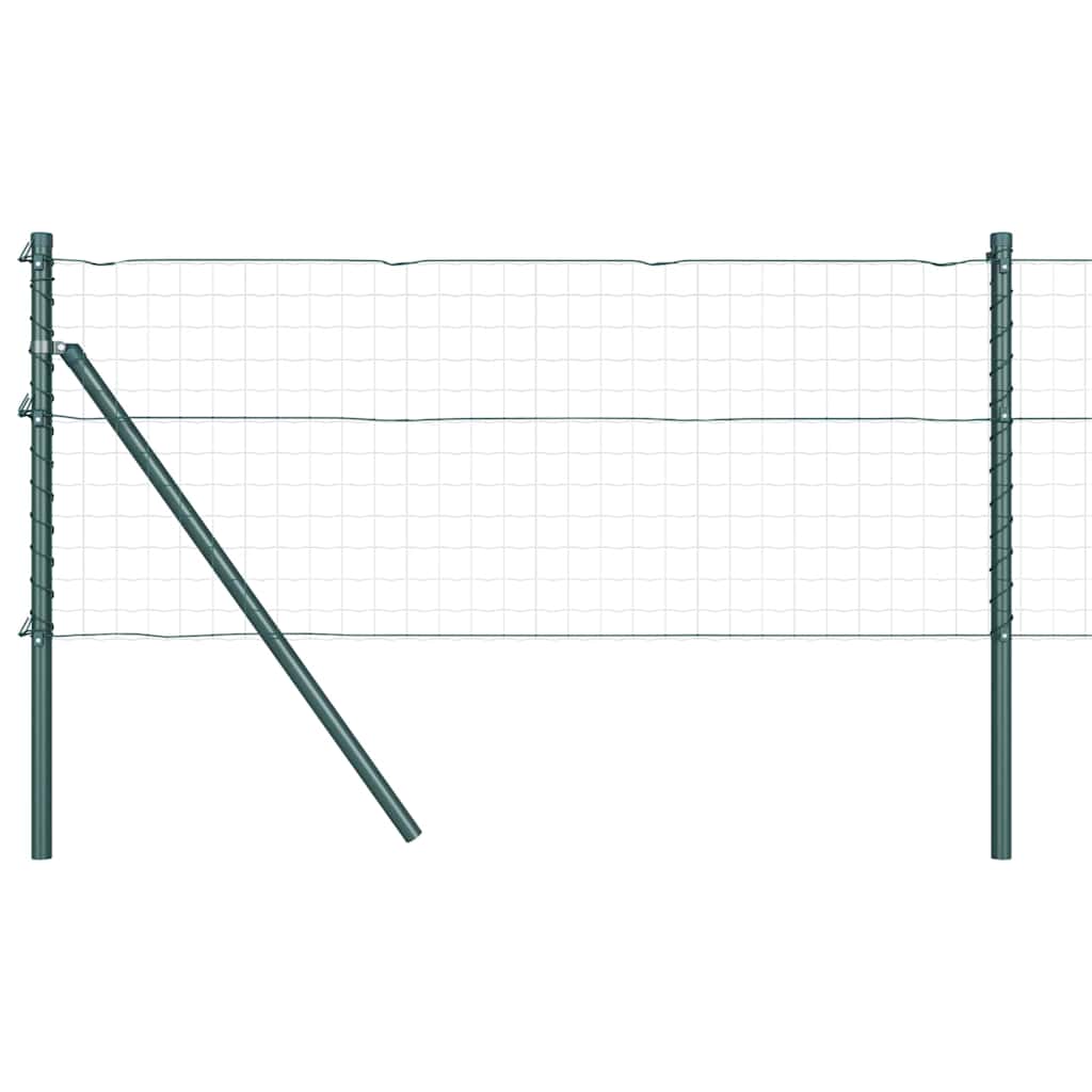Zaunpfosten 26 pcs Grün 3.2 x 3.2 x 120 cm Stahl
