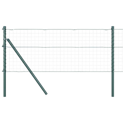 Zaunpfosten 26 pcs Grün 3.2 x 3.2 x 120 cm Stahl