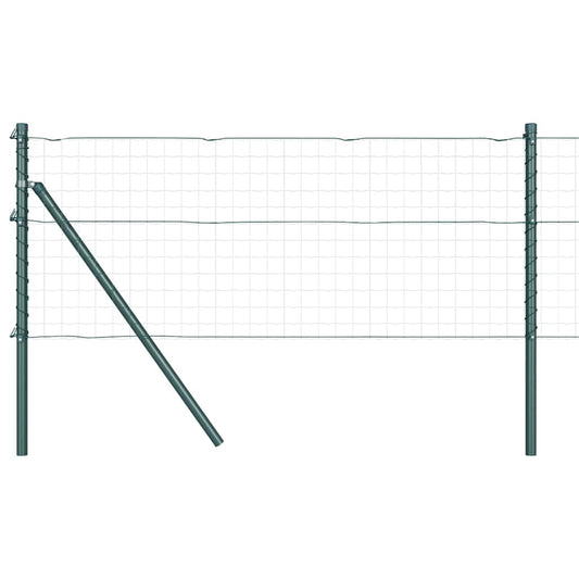 Zaunpfosten 52 pcs Grün 3.2 x 3.2 x 120 cm Stahl