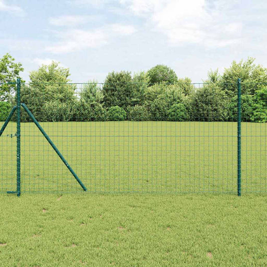 Zaunpfosten 52 pcs Grün 3.2 x 3.2 x 190 cm Stahl