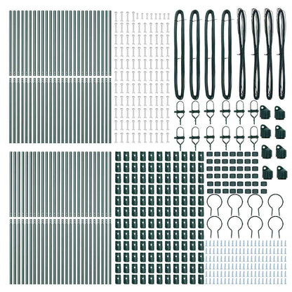 Zaunpfosten 52 pcs Grün 3.2 x 3.2 x 190 cm Stahl