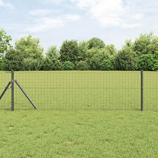 Zaunpfosten 26 pcs Grau 3.2 x 3.2 x 100 cm Stahl