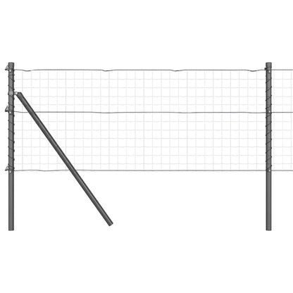 Zaunpfosten 26 pcs Grau 3.2 x 3.2 x 100 cm Stahl