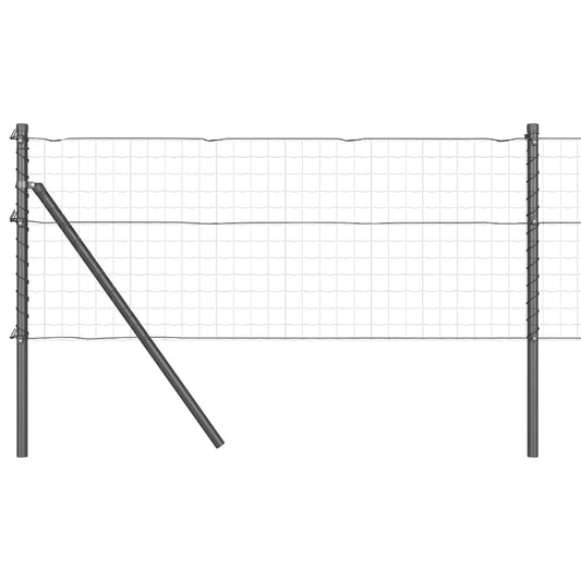 Zaunpfosten 26 pcs Grau 3.2 x 3.2 x 100 cm Stahl