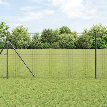 Zaunpfosten 26 pcs Grau 3.2 x 3.2 x 150 cm Stahl