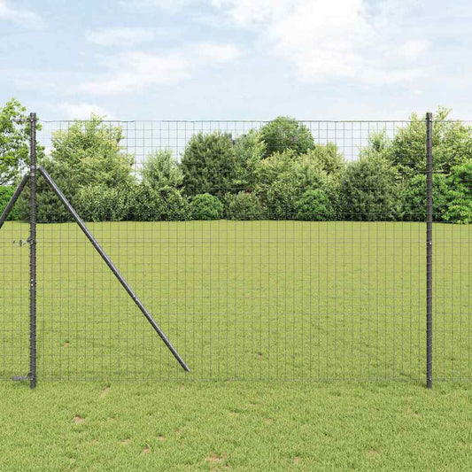 Zaunpfosten 26 pcs Grau 3.2 x 3.2 x 200 cm Stahl