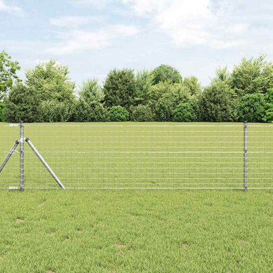 Zaunpfosten 26 pcs Silber 3.2 x 3.2 x 80 cm Stahl