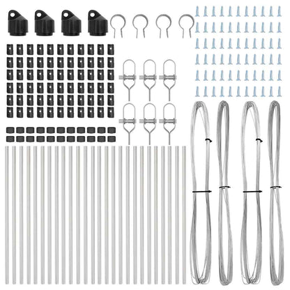 Zaunpfosten 26 pcs Silber 3.2 x 3.2 x 80 cm Stahl