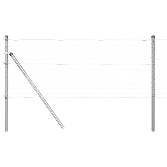 Zaunpfosten 52 pcs Silber 3.2 x 3.2 x 120 cm Stahl