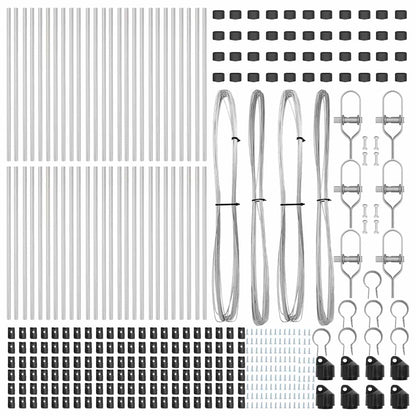 Zaunpfosten 52 pcs Silber 3.2 x 3.2 x 120 cm Stahl