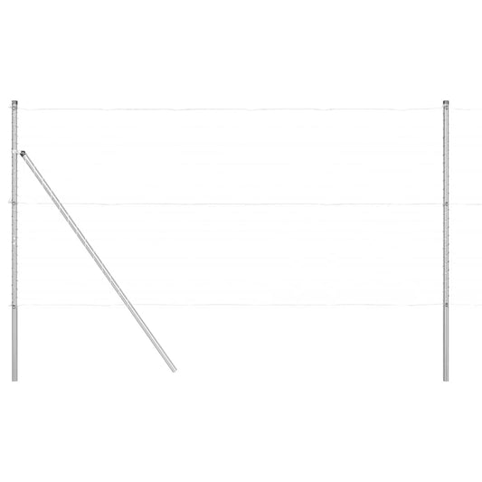 Zaunpfosten 52 pcs Silber 3.2 x 3.2 x 170 cm Stahl