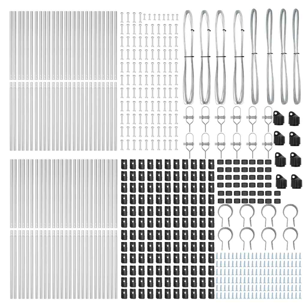 Zaunpfosten 52 pcs Silber 3.2 x 3.2 x 190 cm Stahl