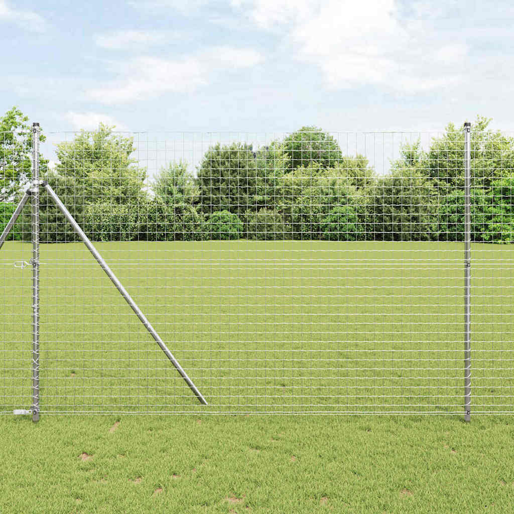 Zaunpfosten 26 pcs Silber 3.2 x 3.2 x 210 cm Stahl