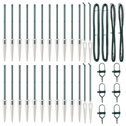 Zaunpfosten 26 pcs Silber 3.2 x 3.2 x 60 cm Stahl