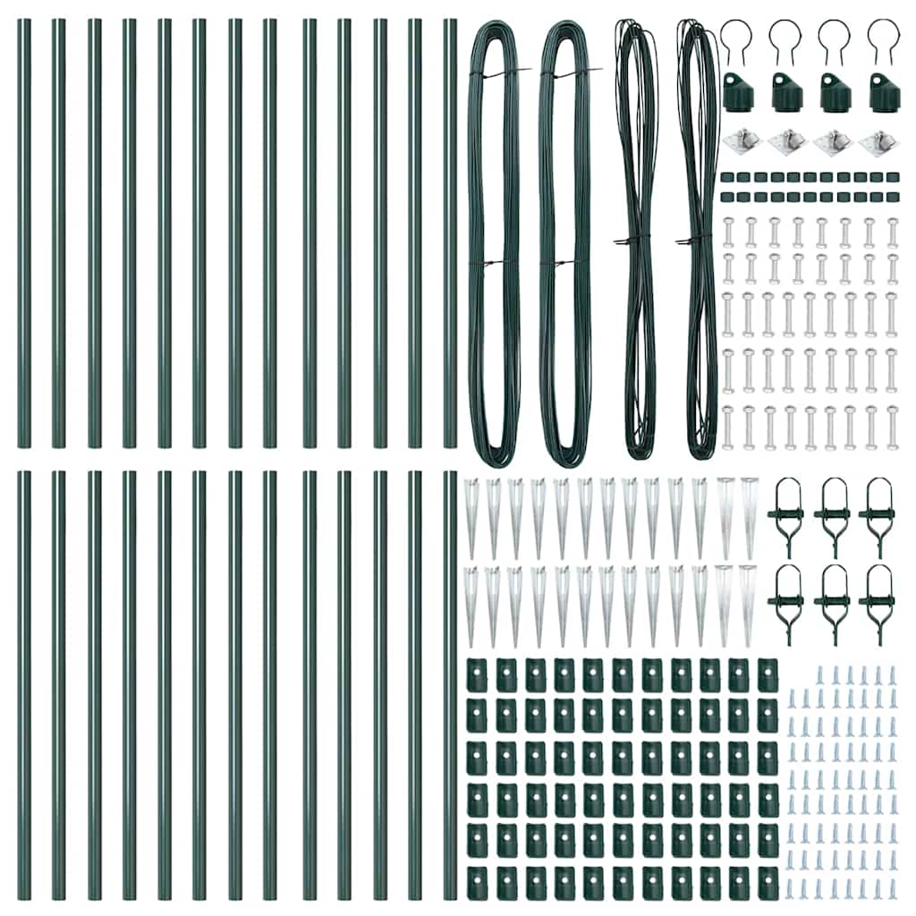 Zaunpfosten 26 pcs Silber 3.2 x 3.2 x 60 cm Stahl