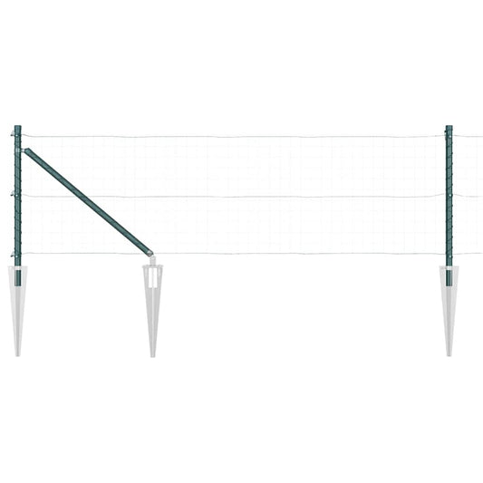 Zaunpfosten 26 pcs Silber 3.2 x 3.2 x 80 cm Stahl