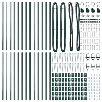 Zaunpfosten 26 pcs Silber 3.2 x 3.2 x 80 cm Stahl