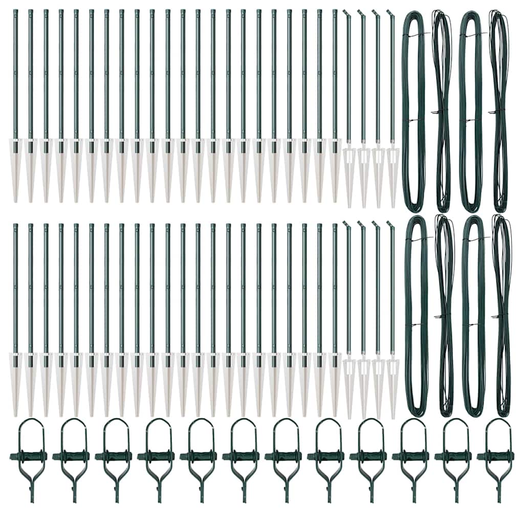 Zaunpfosten 52 pcs Silber 3.2 x 3.2 x 100 cm Stahl