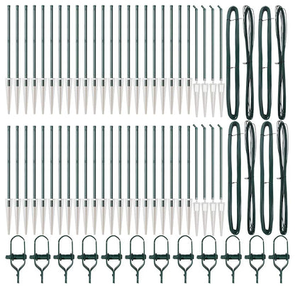 Zaunpfosten 52 pcs Silber 3.2 x 3.2 x 100 cm Stahl