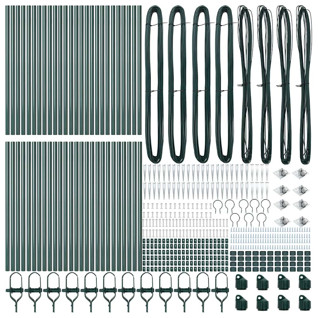 Zaunpfosten 52 pcs Silber 3.2 x 3.2 x 100 cm Stahl
