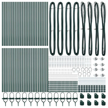 Zaunpfosten 52 pcs Silber 3.2 x 3.2 x 100 cm Stahl