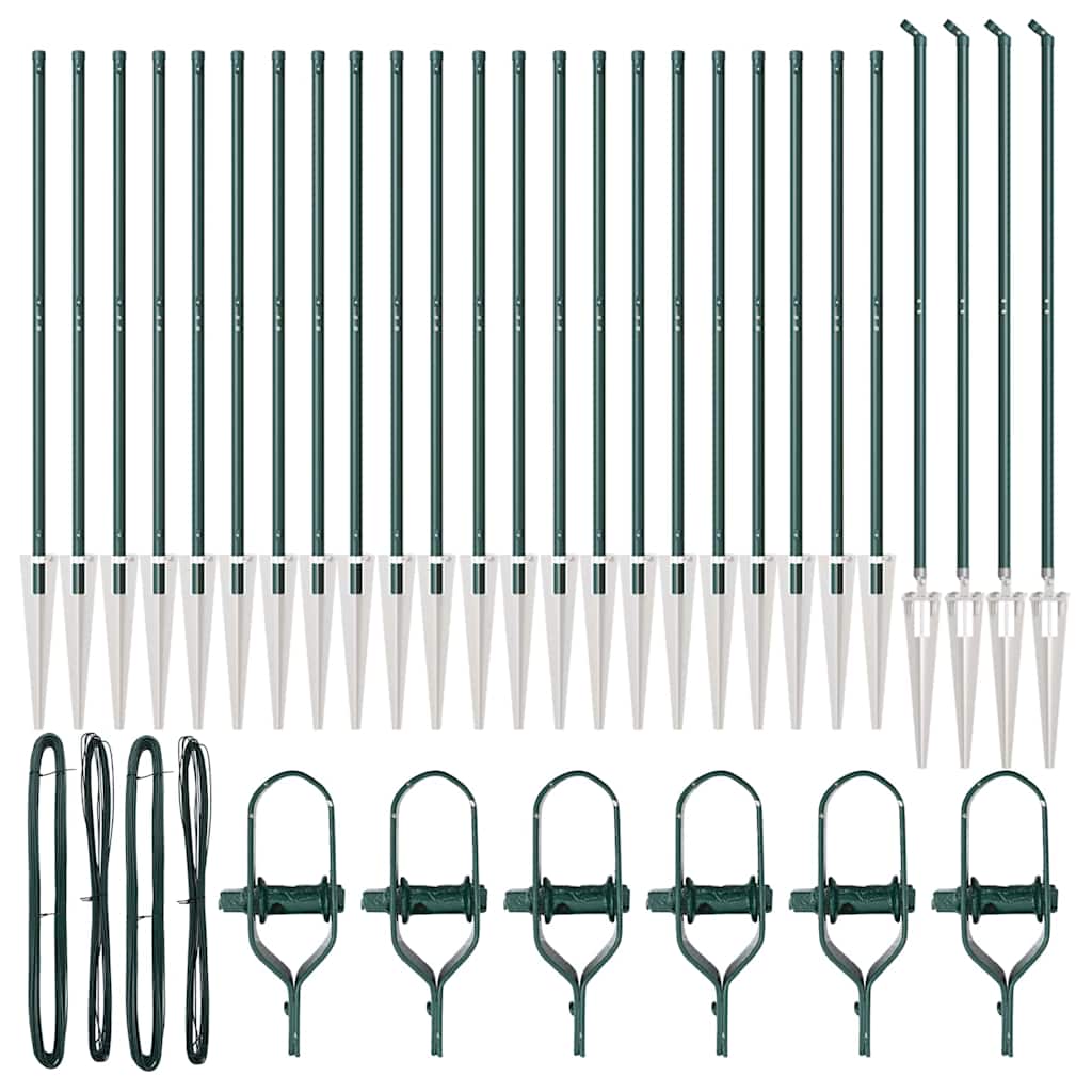 Zaunpfosten 26 pcs Silber 3.2 x 3.2 x 160 cm Stahl