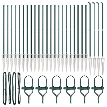 Zaunpfosten 26 pcs Silber 3.2 x 3.2 x 170 cm Stahl