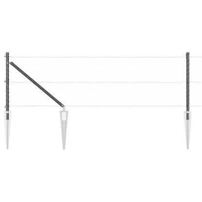 Zaunpfosten 52 pcs Silber 3.2 x 3.2 x 80 cm Stahl