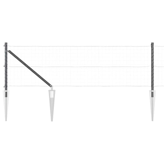 Zaunpfosten 52 pcs Silber 3.2 x 3.2 x 80 cm Stahl