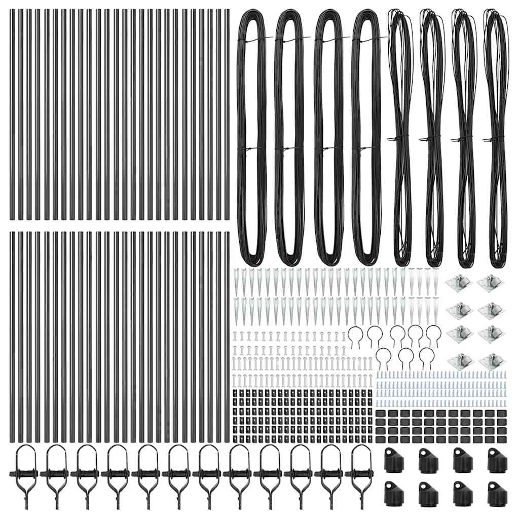 Zaunpfosten 52 pcs Silber 3.2 x 3.2 x 80 cm Stahl