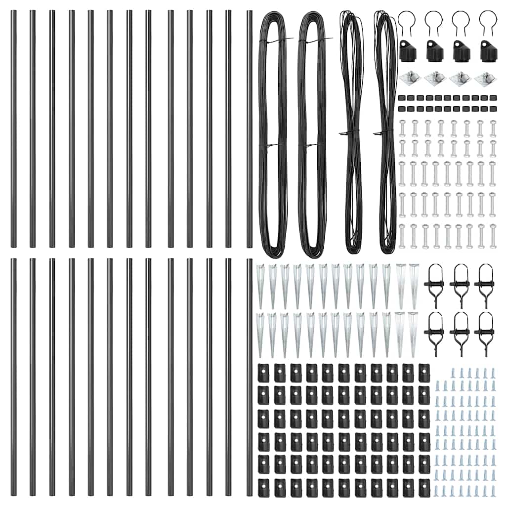 Zaunpfosten 26 pcs Silber 3.2 x 3.2 x 120 cm Stahl