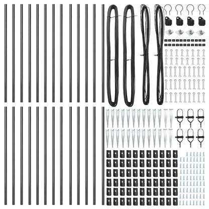 Zaunpfosten 26 pcs Silber 3.2 x 3.2 x 120 cm Stahl