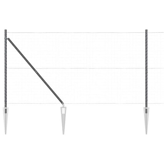 Zaunpfosten 26 pcs Silber 3.2 x 3.2 x 140 cm Stahl