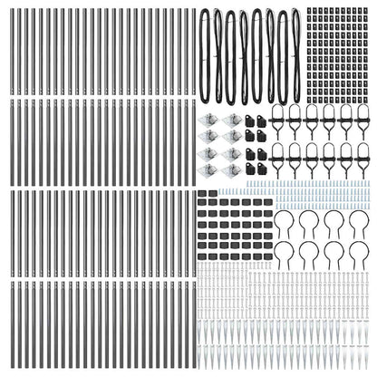Zaunpfosten 52 pcs Silber 3.2 x 3.2 x 180 cm Stahl